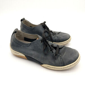 Dansko Nubuck Leather Sneakers Size US 7.5 8 EU 38 Gray Lace Up Comfort Shoes